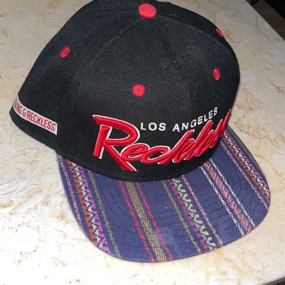Los Angeles Young & Reckless Navajo Print Brim Snapback Hat - Picture 2 of 6
